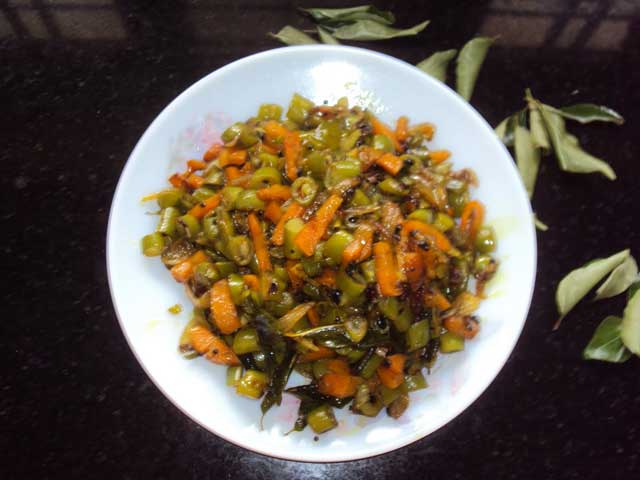 carrot beans ularthiyathu