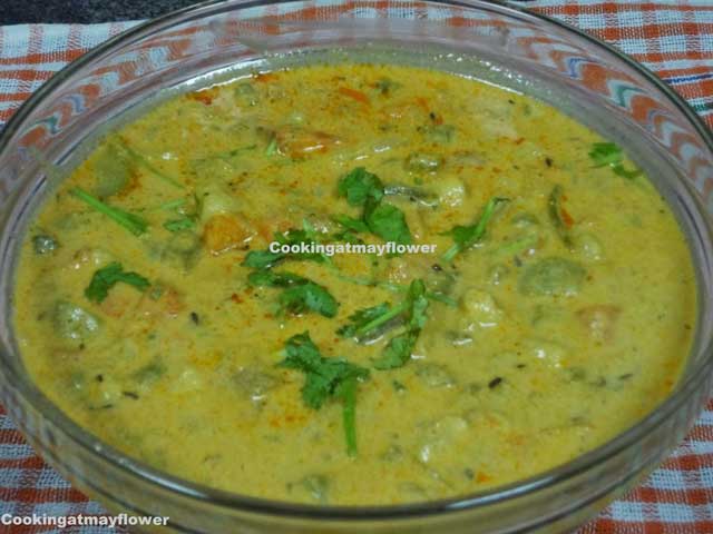 Vegetable lababdar - Cooking at Mayflower